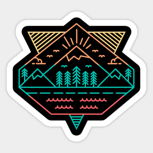 Geometry Mountains Sticker